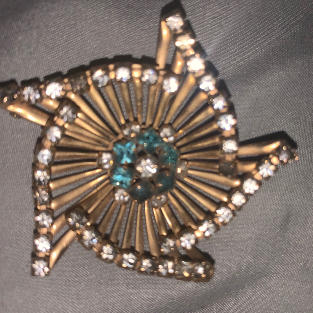 Vintage Signed M & S 1/20 12k Gf Flower Pendant